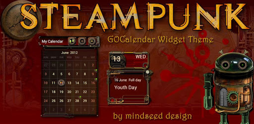 Steampunk GO Calendar Theme PC screenshot