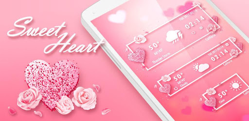 Sweet Heart GO Weather Widget PC screenshot