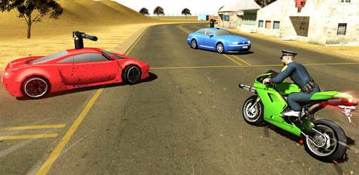 Police Bike Shooting - Gangster Chase Car Shooter PC screenshot