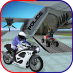 US Police Airplane: Kids Moto Transporter Games icon