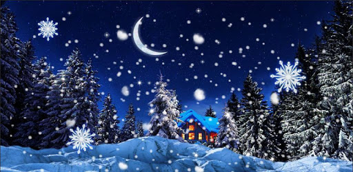Snow Winter Night live wallpaper PC screenshot
