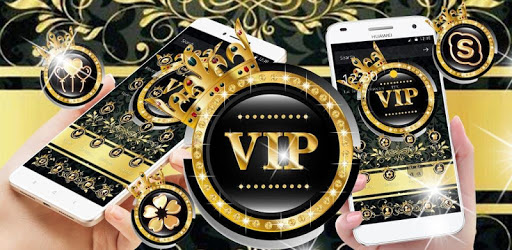 Gold Black Crown VIP Theme PC screenshot