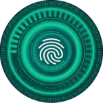 Fingerprint secret lock screen icon