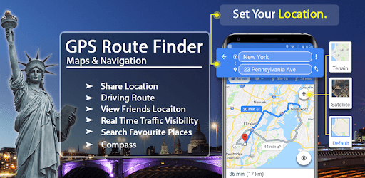 GPS Route Finder App: Directions, Navigation Maps PC screenshot