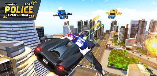Flying Grand Police Car Transform Robot Games PC screenshot Flying Grand Police Car Transform Robot Games PC screenshot