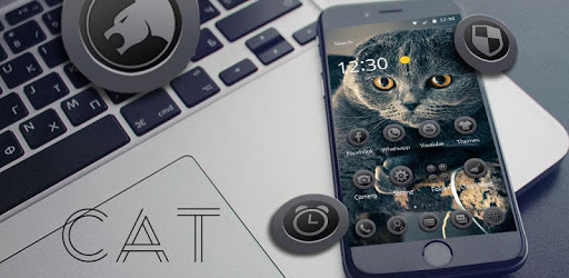 Gray Cute Cat Theme PC screenshot