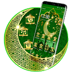 Green Moon Star Ramadan Theme icon