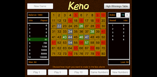 Keno PC screenshot