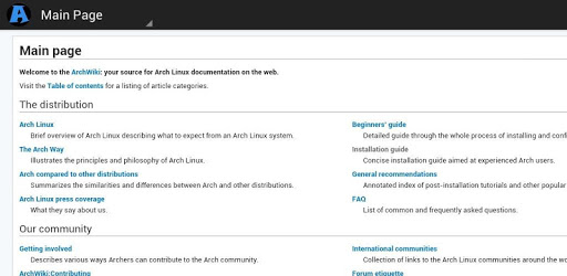 ArchWiki Manual PC screenshot ArchWiki Manual PC screenshot