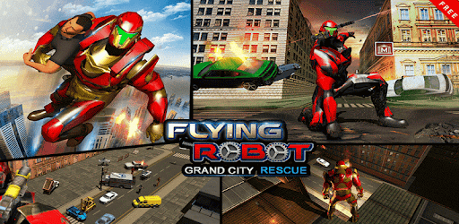 Flying Robot Grand City Rescue PC screenshot