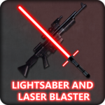 Blasters and lightsabers icon