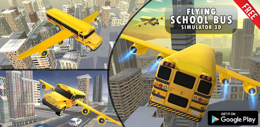 Flying School Bus Simulator 3D PC screenshot
