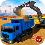 Heavy Excavator Crane: Construction City Truck 3D icon