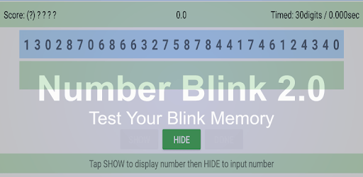 Number Blink 2 Remember Number PC screenshot