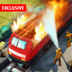 Burning Train Simulator Games icon