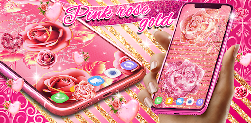 Pink rose gold live wallpaper PC screenshot