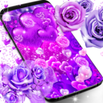 Purple rose love live wallpaper icon