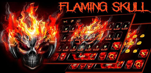 Horror skull Keyboard Theme Fire Skull PC screenshot