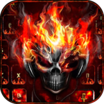Horror skull Keyboard Theme Fire Skull icon