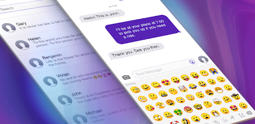 Phone X Purple - message theme PC screenshot