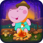 Scout adventures. Camping for kids icon