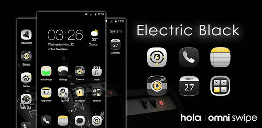 Electric Black-launcher Theme PC screenshot
