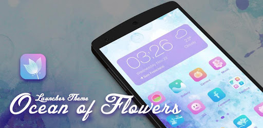 Ocean of Flower Launcher Theme PC screenshot