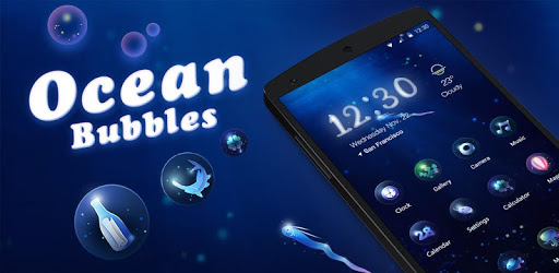 Ocean Bubbles Hola Theme PC screenshot