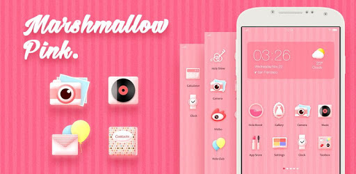 Marshmallow Pink Hola Theme PC screenshot