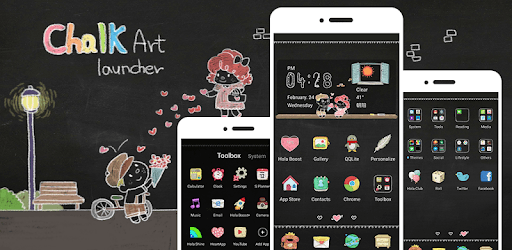 Chalk Art Hola Theme PC screenshot