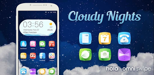 Cloudy Nights - Hola Theme PC screenshot