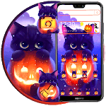 Dark Halloween Cat Theme icon
