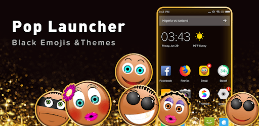 Pop Launcher - Black Emojis & Themes PC screenshot Pop Launcher - Black Emojis & Themes PC screenshot