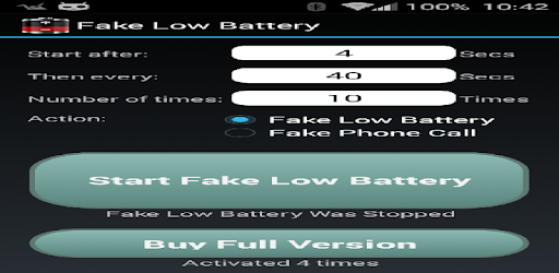 Fake Low Battery PC screenshot