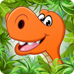 Kids puzzle for preschool education - Dinosaur icon
