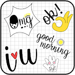 Cute Word Doodle Emoji Stickers for PC