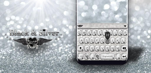 Black Silver Keyboard Cool Theme PC screenshot