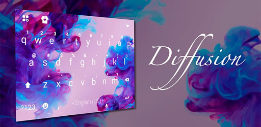 Diffusion Purple Keyboard Theme PC screenshot