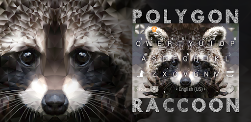 Polygon Raccoon Keyboard Theme PC screenshot Polygon Raccoon Keyboard Theme PC screenshot