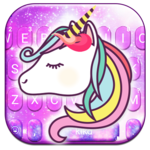 Adorable Galaxy Unicorn Keyboard Theme icon
