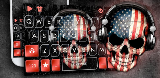 America Dj Skull Keyboard Theme PC screenshot