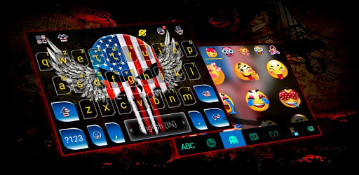 American Skull Mask Keyboard Theme PC screenshot