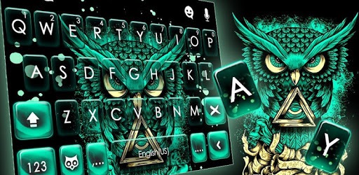 Angry Owl Art Keyboard Theme PC screenshot