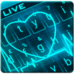 Animated Neon Heart Keyboard Theme icon