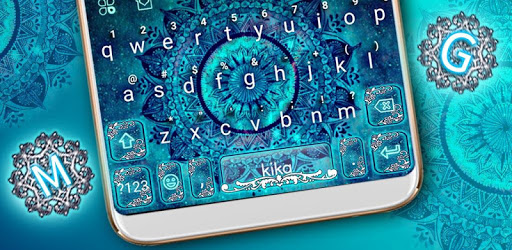 Blue Galaxy Mandala Keyboard Theme PC screenshot