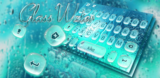 Blue Glass Water Keyboard Theme PC screenshot