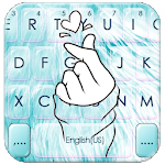 Blue Love Heart Keyboard Theme icon