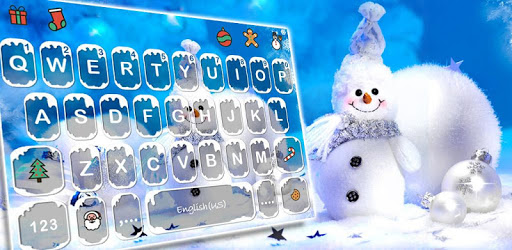 Blue Christmas1 Keyboard Theme PC screenshot