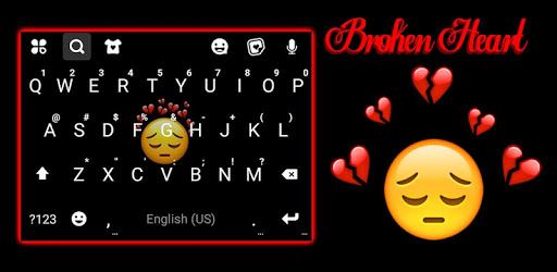 Broken Heart Emoji Keyboard Theme PC screenshot