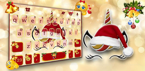 Christmas Unicorn Keyboard Theme PC screenshot